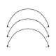 0990825012 Fender Professional Series Blockchain 24" patch cable, 3-pack, angle/angle