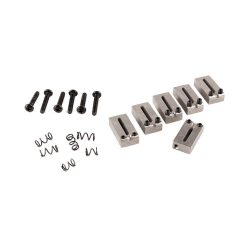   0990840000 Fender Genuine Replacement Part bridge saddles, Strat/Tele, American Series 86-07, chrome, set of 6