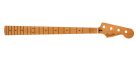 0990902920 Fender Genuine Replacement Part satin roasted maple Jazz Bass neck, 20 jumbo frets, 12", maple, flat oval shape