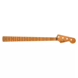   0990902920 Fender Genuine Replacement Part satin roasted maple Jazz Bass neck, 20 jumbo frets, 12", maple, flat oval shape