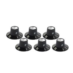   0990930000 Fender Genuine Replacement Part amplifier knobs, standard Blackface, black, set of 6