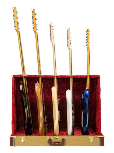Fender 0991015500 Classic Series Стойка-кейс – за 5 китари, туийд, твърда конструкция с плюшена подплата