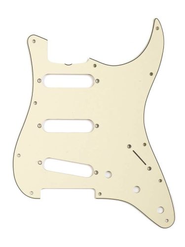 0991343000 Fender Genuine Replacement Part pickguard 62 Vintage Strat, SSS, 11 screw holes, 3-ply, mint green