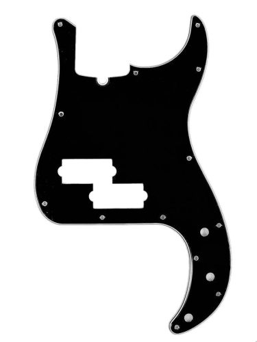 0991352000 Fender Genuine Replacement Part pickguard Standard Precision Bass®, 13 screw holes, 3-ply, with truss rod notch, black