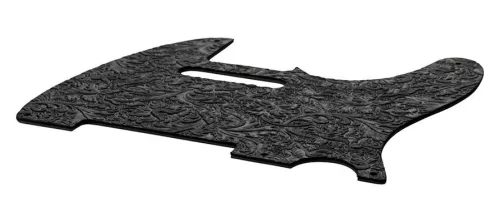 0991357006 Fender  Waylon Jennings embossed leather pickguard, 5 screw holes for '50s Tele, black