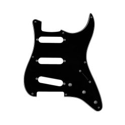   0991358000 Fender Genuine Replacement Part pickguard 57 Vintage Strat, SSS, 8 screw holes, 3-ply, black