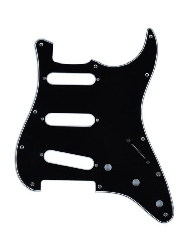 0991359000 Fender Genuine Replacement Part pickguard Strat®, SSS, 11 screw holes, 3-ply, black