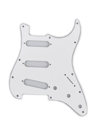 0991360000 Fender Genuine Replacement Part pickguard Strat®, SSS, 11 screw holes, 3-ply, white