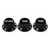 0991365000 Fender Genuine Replacement Part strat knobs for CTS shaft size, 1V + 2T, black