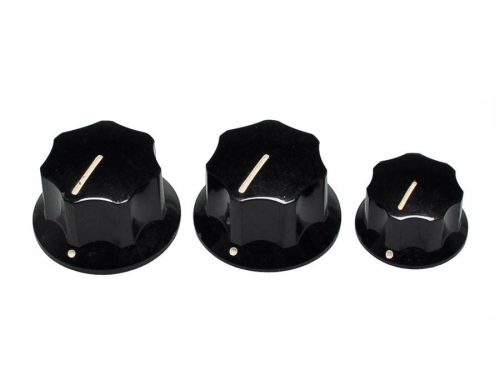 0991370000 Fender Genuine Replacement Part jbass/mustang knobs for CTS shaft size, 2+1, black