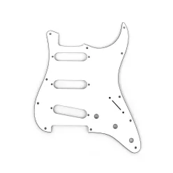   0991374000 Fender Genuine Replacement Part pickguard Strat®, SSS, 11 screw holes, 3-ply, parchment