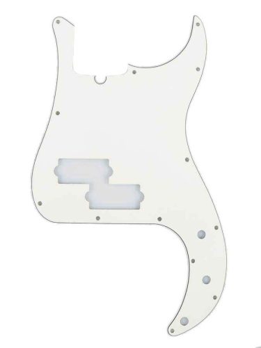 0991376000 Fender Genuine Replacement Part pickguard Standard Precision Bass®, 13 screw holes, 3-ply, with truss rod notch, parchment