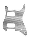 0991382000 Fender Outlet  pickguard Strat HH, 11 screw holes, engine turned, clear