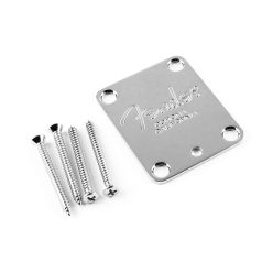   0991445100 Fender Genuine Replacement Part neck plate American Series, for guitar, Fender Corona logo, chrome