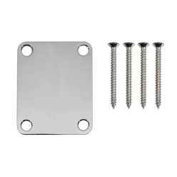   0991447100 Fender Genuine Replacement Part neck plate American Vintage/Mexico, for guitar and bass, no logo, chrome