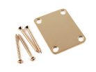 0991447200 Fender Genuine Replacement Part neck plate American Vintage/Mexico, for guitar and bass, no logo, gold