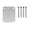 0991448100 Fender Genuine Replacement Part neck plate American Vintage '70s, for guitar and bass, 'F-logo', chrome