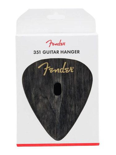 Fender 0991803023 Suport de perete pentru chitară 351 – finisaj negru, formă pană, furcă căptușită