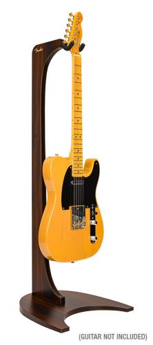 Fender 0991829000 suport suspendat Deluxe din lemn – finisaj nuc, bază stabilă, design modern-retro
