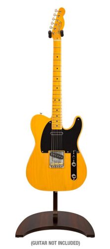 Fender 0991829000 suport suspendat Deluxe din lemn – finisaj nuc, bază stabilă, design modern-retro