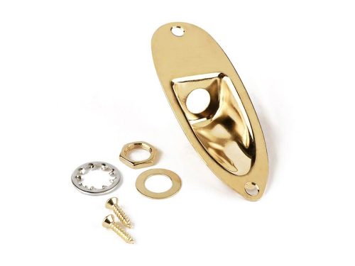 0991940200 Fender Genuine Replacement Part Stratocaster® recessed jack ferrule plate, gold