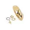 0991940200 Fender Genuine Replacement Part Stratocaster® recessed jack ferrule plate, gold