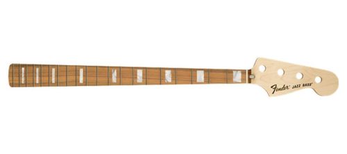 0992003921 Fender Genuine Replacement Part 70's Jazz Bass neck, 20 medium jumbo frets, block inlay, 7,25" radius pau ferro fingerboard, C-sha