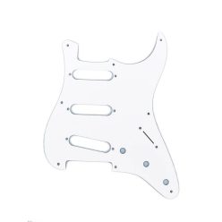   0992017000 Fender Genuine Replacement Part pickguard 57 Vintage Strat, SSS, 8 screw holes, 1-ply, white