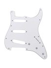 0992018000 Fender Genuine Replacement Part pickguard 62 Vintage Strat, SSS, 11 screw holes, 3-ply, white