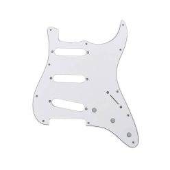   0992018000 Fender Genuine Replacement Part pickguard 62 Vintage Strat, SSS, 11 screw holes, 3-ply, white