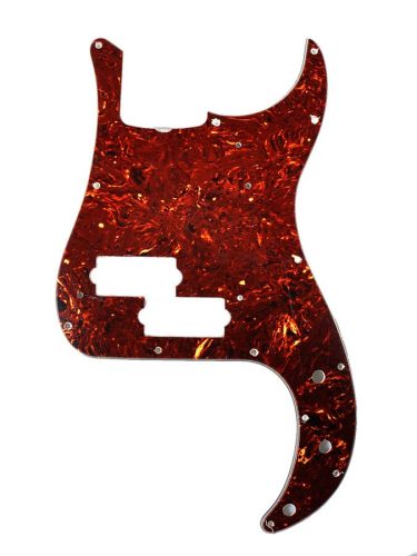 0992021000 Fender Genuine Replacement Part pickguard 62 Precision Bass®, 13 screw holes, 4-ply, with truss rod notch, tortoise shell