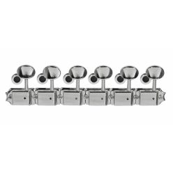   0992040002 Fender Genuine Replacement Part machine heads, vintage Kluson style strat/tele LH, mounting materials included, nickel, set of 6