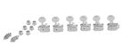 0992074105 Fender  American Vintage guitar tuners staggered