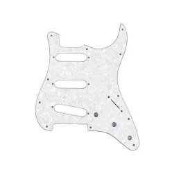   0992140000 Fender Genuine Replacement Part pickguard Strat®, SSS, 11 screw holes, 4-ply, white pearl
