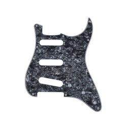   0992141000 Fender Genuine Replacement Part pickguard Strat®, SSS, 11 screw holes, 4-ply, black pearl