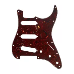   0992142000 Fender Genuine Replacement Part pickguard Strat®, SSS, 11 screw holes, 4-ply, tortoise shell