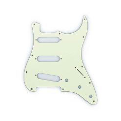   0992144000 Fender Genuine Replacement Part pickguard Strat®, SSS, 11 screw holes, 3-ply, mint green