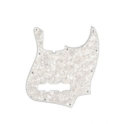   0992170000 Fender Genuine Replacement Part pickguard Standard Jazz Bass®, 10 screw holes, 4-ply, with truss rod notch, white pearl