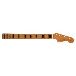   0992202920 Fender Genuine Replacement Part roasted maple Jazzmaster neck, block inlay, 22 medium jumbo frets, 9.5" radius maple fretboard, MIM