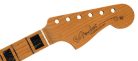 0992202920 Fender Genuine Replacement Part roasted maple Jazzmaster neck, block inlay, 22 medium jumbo frets, 9.5" radius maple fretboard, MIM