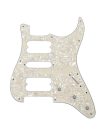 0992230000 Fender Outlet  pickguard Strat Contemporary, HSH, 11 screw holes, 4-ply, white pearl