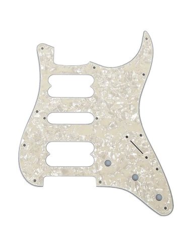 0992230000 Fender Outlet  pickguard Strat Contemporary, HSH, 11 screw holes, 4-ply, white pearl