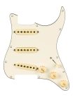 0992237509 Fender  Pre-wired Strat Pickguard, Pure Vintage '65 SSS w/RWRP middle, 11 screw holes, parchment