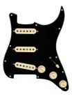 0992340506 Fender Pre-Wired Strat Pickguard Custom Shop Fat 50's SSS, 11 screw holes, black