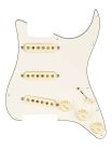 0992340509 Fender Pre-Wired Strat Pickguard Custom Shop Fat 50's SSS, 11 screw holes, parchment