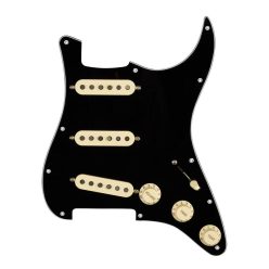   0992343506 Fender Pre-Wired Strat Pickguard Tex-Mex SSS, 11 screw holes, black