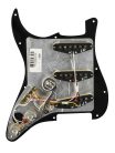 0992343506 Fender Pre-Wired Strat Pickguard Tex-Mex SSS, 11 screw holes, black