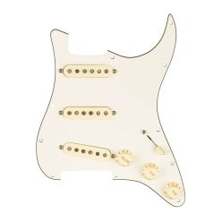   0992343509 Fender Pre-Wired Strat Pickguard Tex-Mex SSS, 11 screw holes, parchment