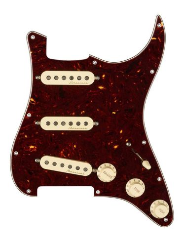 0992344500 Fender Pre-Wired Strat Pickguard Vintage Noiseless SSS, 11 screw holes, tortoise shell