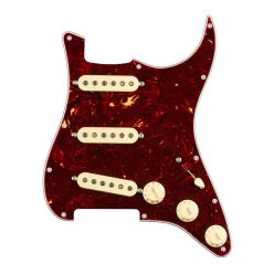   0992345500 Fender Pre-Wired Strat Pickguard Original '57/'62 SSS, 11 screw holes, tortoise shell